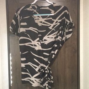 Sheer wrap around blouse